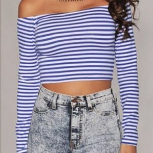 Off the Shoulder Bodycon Crop Top